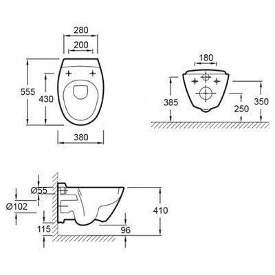 Унитаз подвесной Jacob Delafon - Presquile (E4440-00)