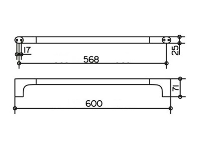 Полотенцедержатель Keuco Edition 400, 60 см (11501010600)