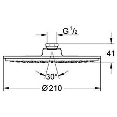 Верхний душ Grohe - Rainshower Cosmopolitan 210 (28368000)