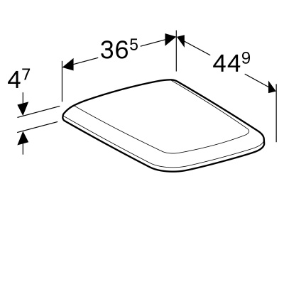 Крышка-сиденье SoftClose, Geberit 
iCon Square
 (571910000)