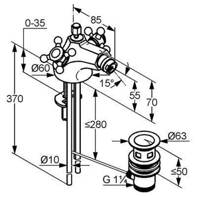 Смеситель для биде Kludi - ADLON (512114520)