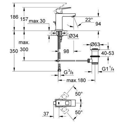 Смеситель для раковины Grohe - Eurocube (23127000) Смеситель для раковины Grohe - Eurocube (23127000)