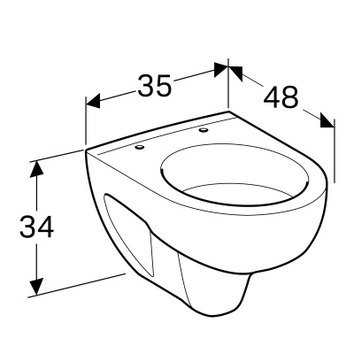 Унитаз подвесной Geberit Renova Compact (203245000)