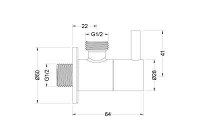 Угловой переходник AQUATEK (AQ2452CR)