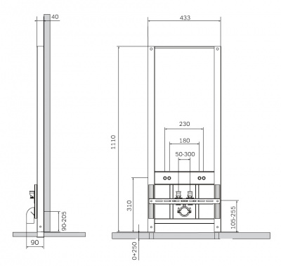 Система инсталляции для биде AM.PM (I032701) Система инсталляции для биде AM.PM (I032701)