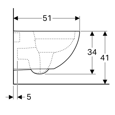 Унитаз безободковый Geberit Acanto (500.600.01.2)