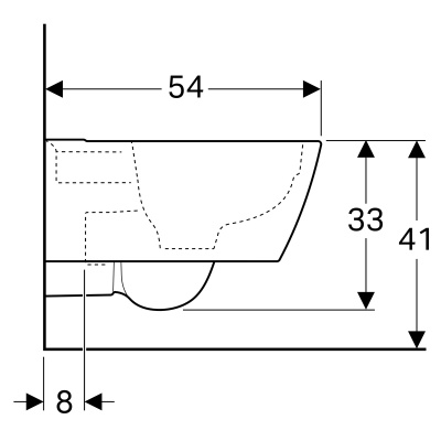Унитаз подвесной безободковый Geberit iCon Square (201950000)