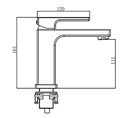 Gappo смеситель для раковины чёрный (G1017-6)