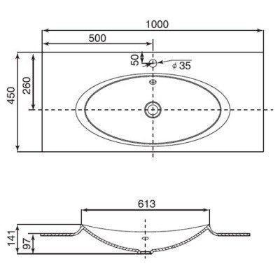 Раковина накладная Roca - Laks 100x45 (327207000)