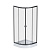 AM.PM X-Joy Twin Slide, Душевое ограждение без поддона, 80x80, профиль черный (W88G-205-080BT64)