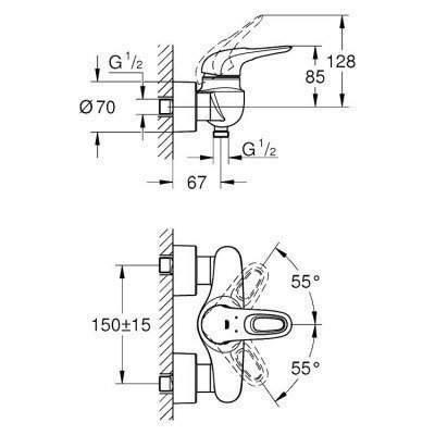 Смеситель для душа Grohe - Eurostyle (33590LS3)
