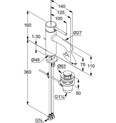 KLUDI BOZZ Смеситель для умывальника (382630576) KLUDI BOZZ Смеситель для умывальника (382630576)