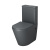 Унитаз GR-4480GMS Color (620*365*810) СЕРЫЙ МАТОВЫЙ напольный БЕЗОБОДКОВЫЙ с тонкой крышкой, 2 места (GR-4480GMS)