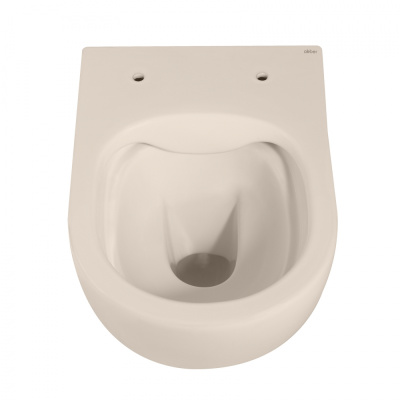 Унитаз ABBER Bequem подвесной бежевый матовый, безободковый (AC1101MBE)