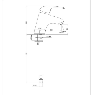 Смеситель для раковины Paini Smile (39CR205CAKM)