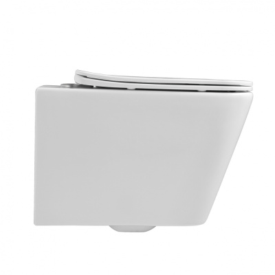 Унитаз ABBER Rechteck подвесной белый, безободковый (AC1200)