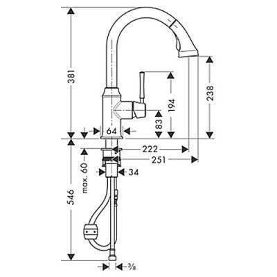 Смеситель для кухни Hansgrohe - Talis Classic (14863000)