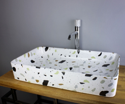 Раковина накладная Terrazzo 605х350х110 (1061TR)