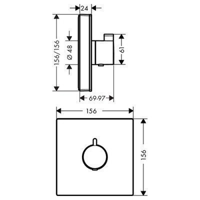 Термостат Hansgrohe - ShowerSelect Highflow (15734600)