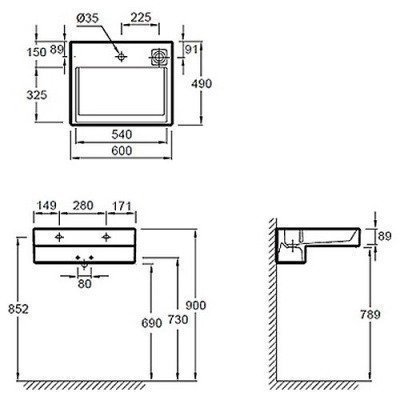 Раковина накладная Jacob Delafon - Terrace 60x49 (EXE112-00)