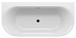 Ванна Ravak Ypsilon Wall 1780x860 белая (черный слив) (XC00100035)