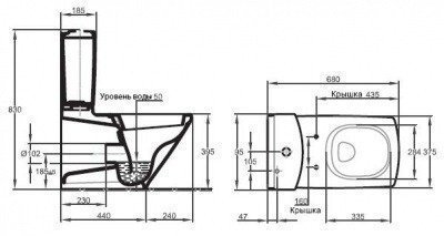 Унитаз напольный (чаша) Jacob Delafon - Escale (19038W-00) Унитаз напольный (чаша) Jacob Delafon - Escale (19038W-00)