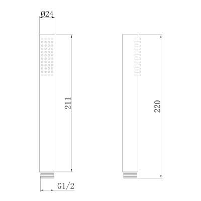 Душевая лейка ABBER латунь, черный матовый (AF0051B)