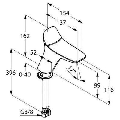 Смеситель для раковины Kludi - AMBIENTA (530260575)