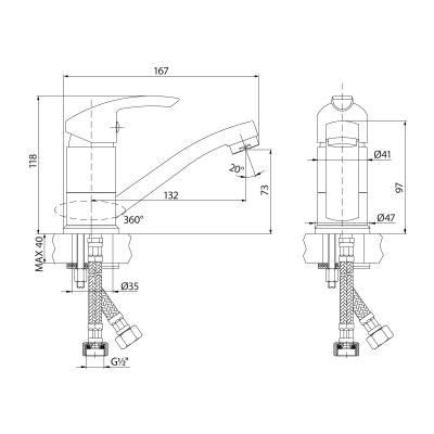 Смеситель Lemark Plus Strike для раковины (LM1107C)