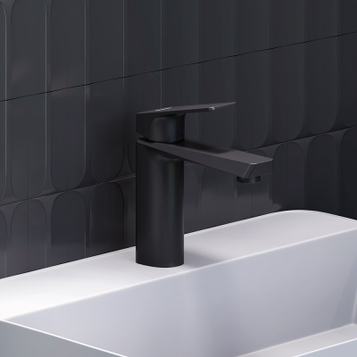 Смеситель для умывальника Damixa Merkur, чёрный (400210300)