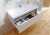 Подвесная тумба Aqwella Verona в цвете белый глянец с одним выдвижным ящиком и полкой, скрытой за фасадом, с умывальником из литьевого мрамора (Ver.01.08/W)