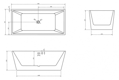 Акриловая ванна ABBER (AB9224-1.7)