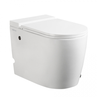 Унитаз ABBER Bequem приставной белый с импульсным смывом (AC1114P)