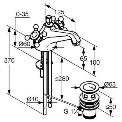 Смеситель для раковины Kludi - ADLON (510124520)