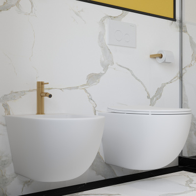 Биде подвесное Aqueduto OVO 525*365, белый матовый (OVO0320)