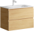 Подвесная тумба Aqwella Accent с двумя ящиками в цвете дуб золотой с умывальником из литьевого мрамора (ACC0106DZ)