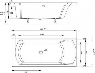 Ванна акриловая Jacob Delafon - Ove 180x80 (E60143RU-00)