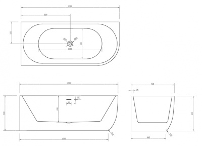 Акриловая ванна ABBER (AB9315 L)