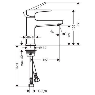 Смеситель для раковины Hansgrohe - Metropol (74500000)