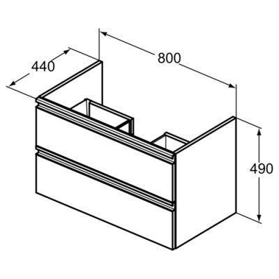 Тумба Ideal Standard - Tesi 80 (T0051OV)