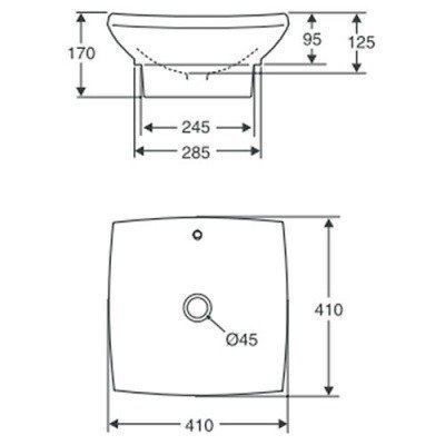 Раковина Jacob Delafon - Escale 41x41 (E1325-00)