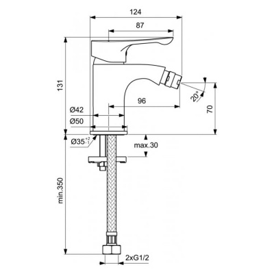 Смеситель для биде Vidima - Wave (BA414AA)