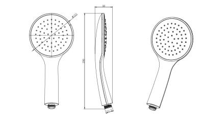 Ручной душ 1jet AQUATEK (AQ2001CR)