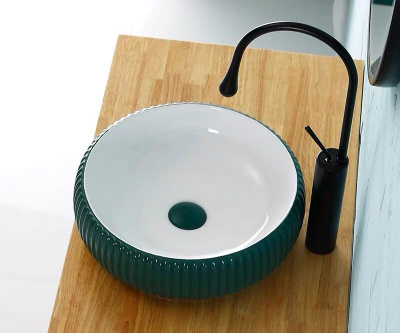 Смеситель высокий для раковины SCANDI черный (9015B)