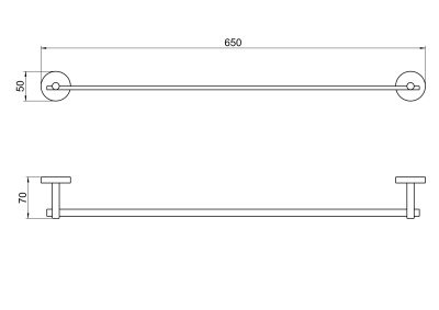 Полотенцедержатель 600 мм AQUATEK БЕТТА (AQ4614CR)