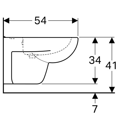Биде подвесное Geberit 
Renova Plan
 (232150000)