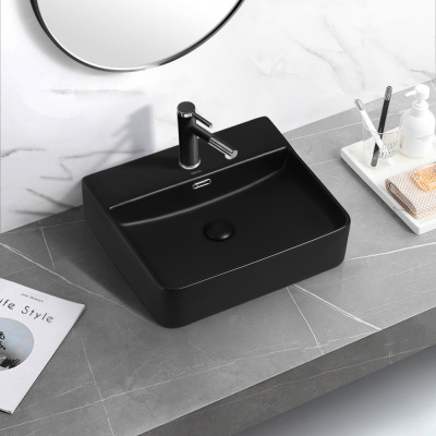 Раковина накладная ABBER Rechteck черная матовая (AC2203MB)