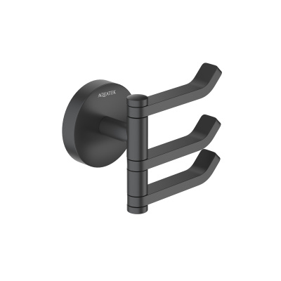 Крючок тройной AQUATEK, матовый черный БЕТТА (AQ4632MB)