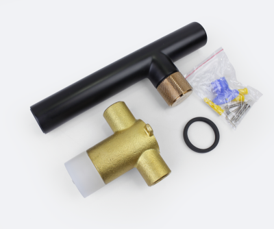 Смеситель настенный AVANTGARDE черный/ розовое золото (2021MH)