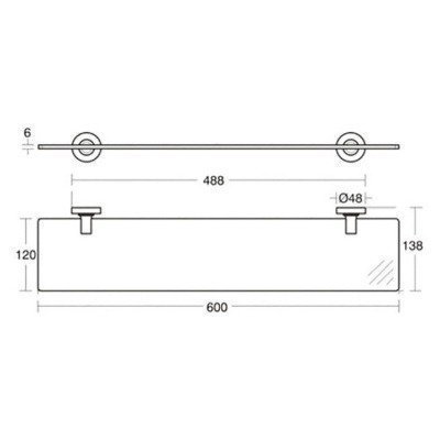 Полка стеклянная Ideal Standard - IOM (A9124AA)